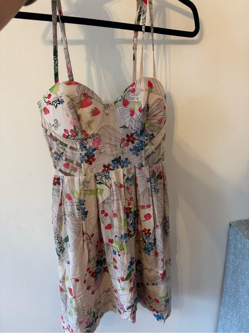 Leifsdottir silk strawberry cherry dress
